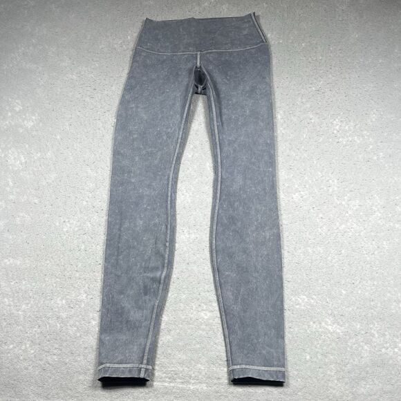 Lululemon Wunder Under Leggings Womens 4 Gray  Inseam 28 in Athleisure W5BY1S - Picture 1 of 11